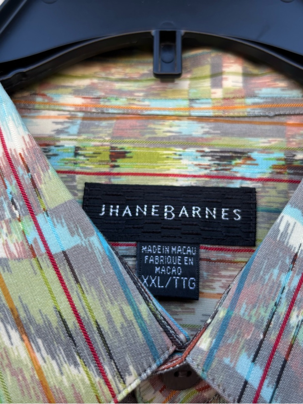 Jhane Barnes Multicolor Abstract Striped Button-Down Shirt - Picture 2 of 8